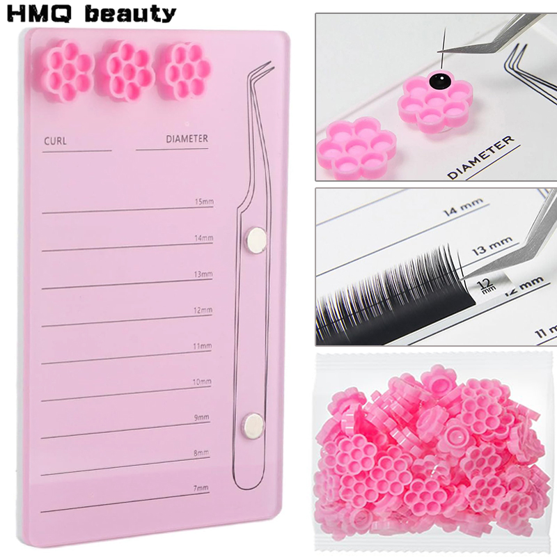 Eyelash Extension Menu - アクリルまつげホルダー磁気吸引スケールプレートつけまつげトレイ表示板接着剤パレットカップまつげエクステンション用品