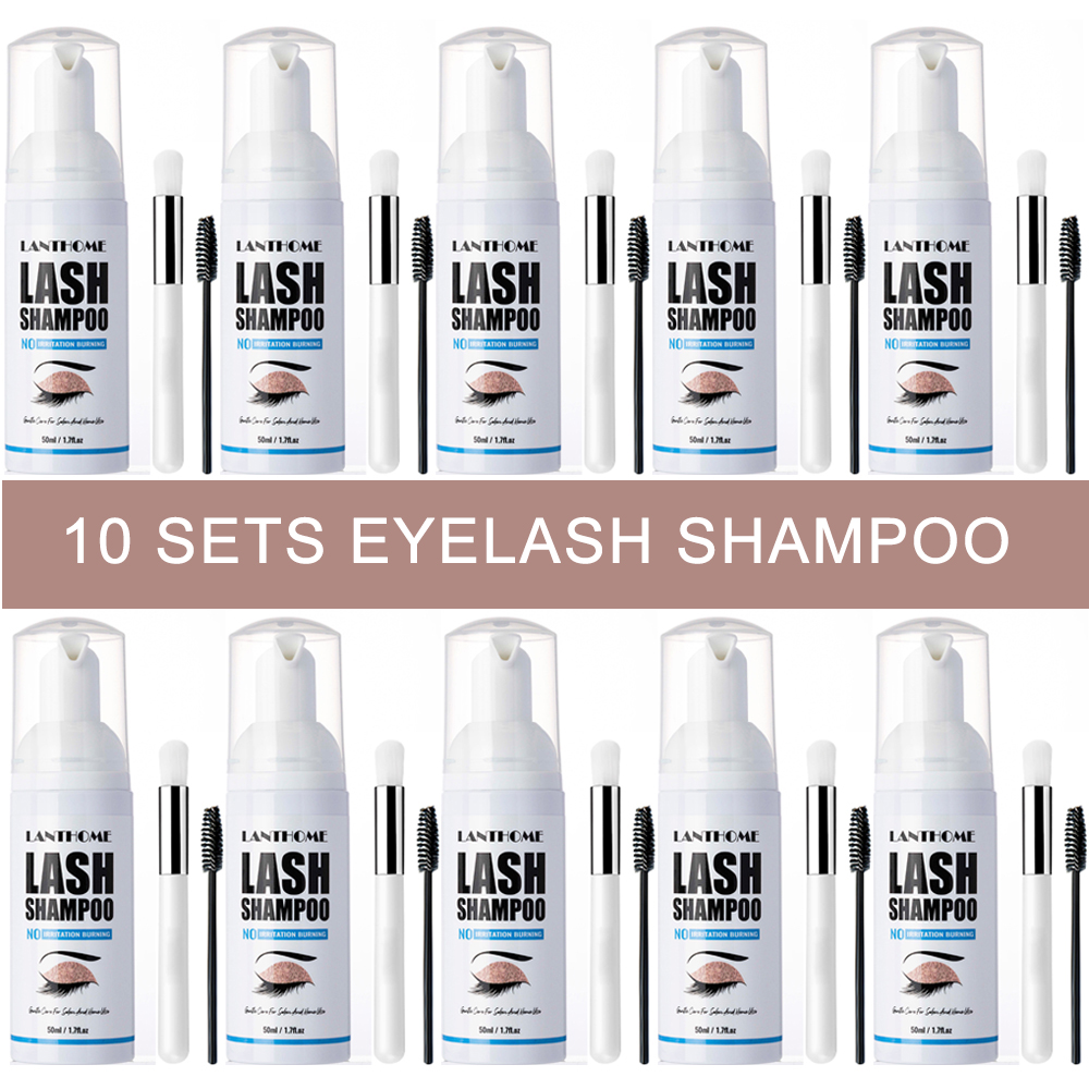 Eyelash Extension Wash - 50 ミリリットル Lanthome プロまつげエクステンションシャンプーまぶたラッシュ発泡クレンザー接着剤リムーバーメイクアップ女性のためのディープクリーニング