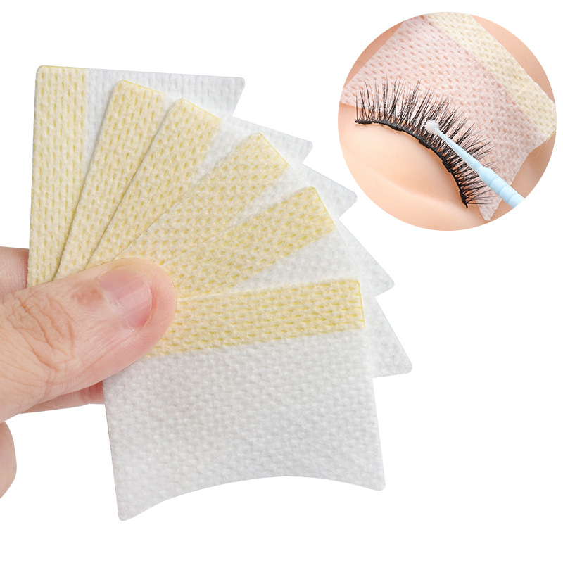 Eyelash Extension Eye Irritation - 通気性のあるマイルドで柔らかいまつげエクステンション用グルーリムーバーコットンパッド、目に優しく、肌に密着し、簡単に除去できるように分離されています。