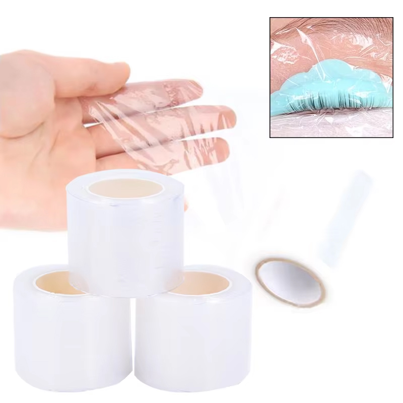 Eyelash Extension Double Lash - 200 メートル/ロールクリアメイクアップフィルムリップ眉毛タトゥーラップカバーまつげエクステンション接着剤リムーバーラッシュパーマリフティングフィルムマイクロブレードツール