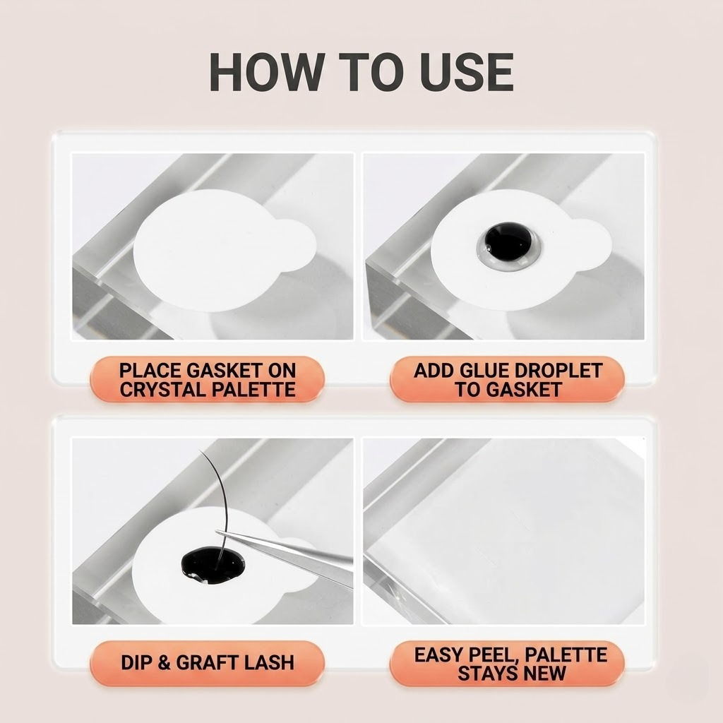 100 ステッカー/5 シートまつげ接着剤ステッカーパッド防 - Eyelash Extension Menu のレビューと価格