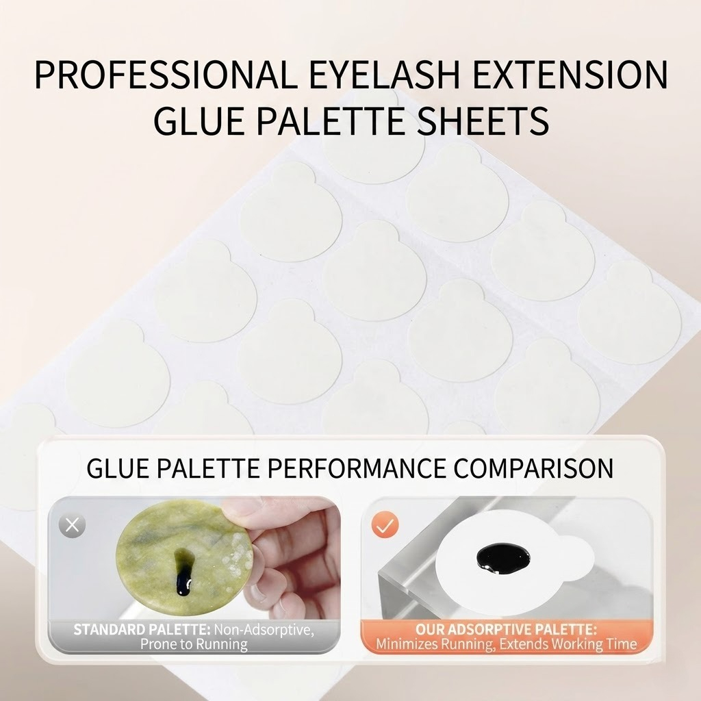 100 ステッカー/5 シートまつげ接着剤ステッカーパッド防 - Eyelash Extension Menu のレビューと価格