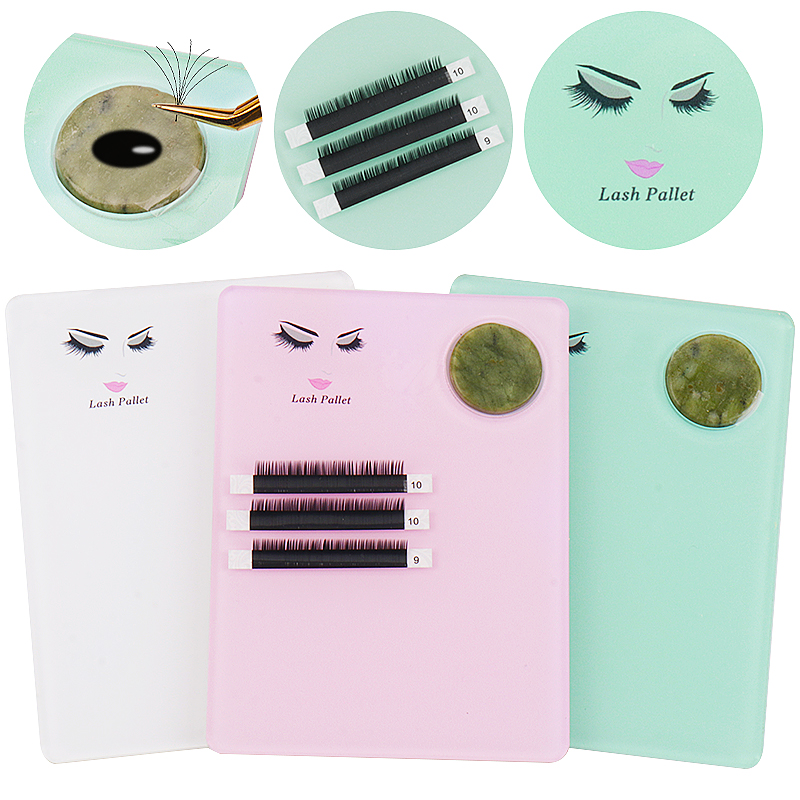 1 個アクリル翡翠石まつげエクステンションプレートトレイグラ - Eyelash Extension Menu のレビューと価格