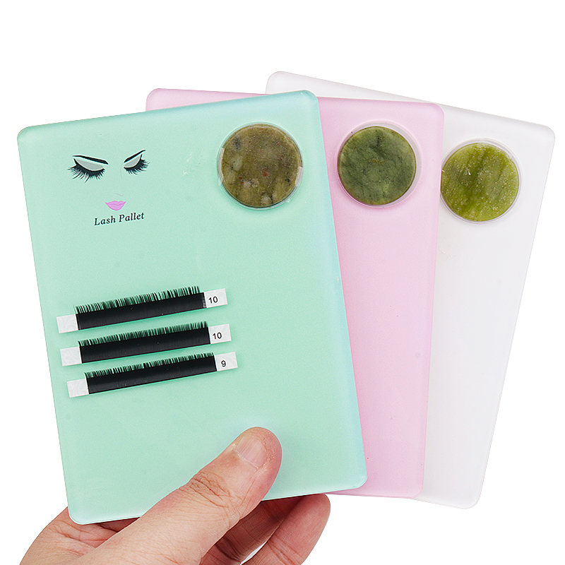1 個アクリル翡翠石まつげエクステンションプレートトレイグラ - Eyelash Extension Menu のレビューと価格