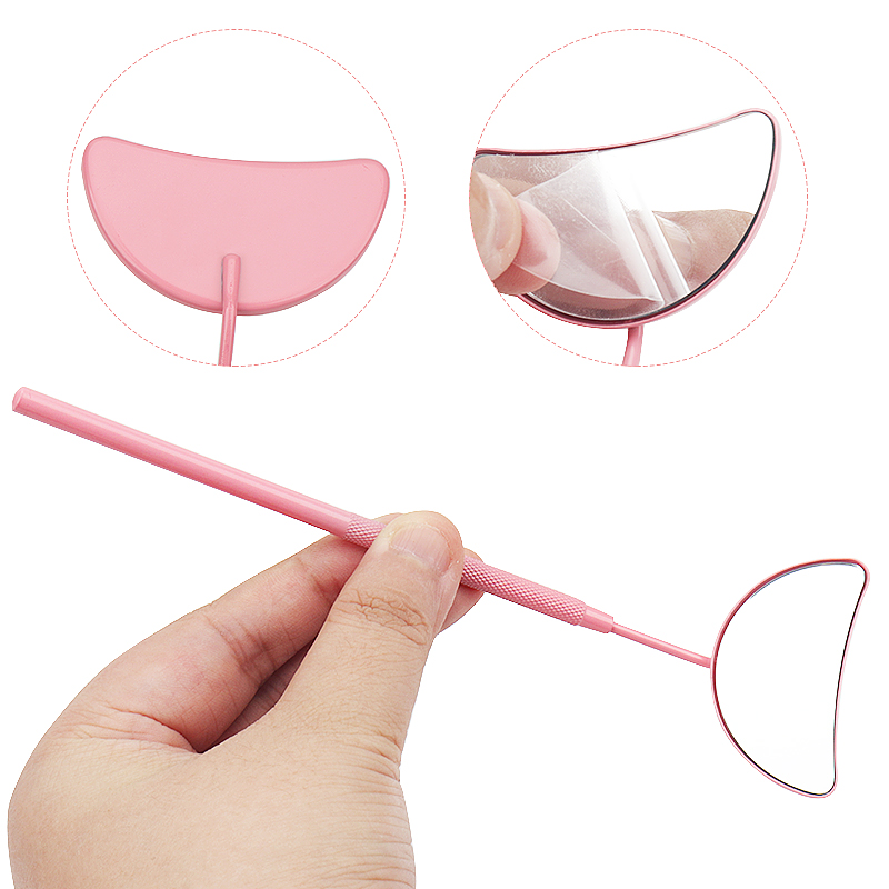 1 個まつげエクステンションミラー月型取り外し可能なステンレ - Eyelash Extension Double Lash のレビューと価格
