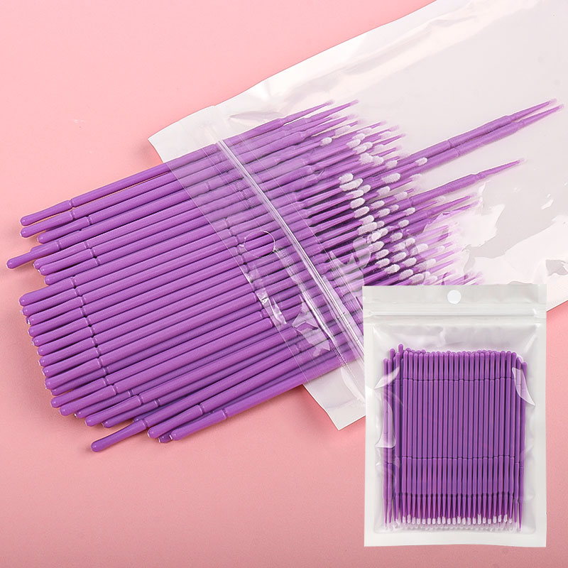 100本入り/袋 竹製まつげエクステ洗浄綿棒 ラッシュリフト - Eyelash Extension Double Lash のレビューと価格