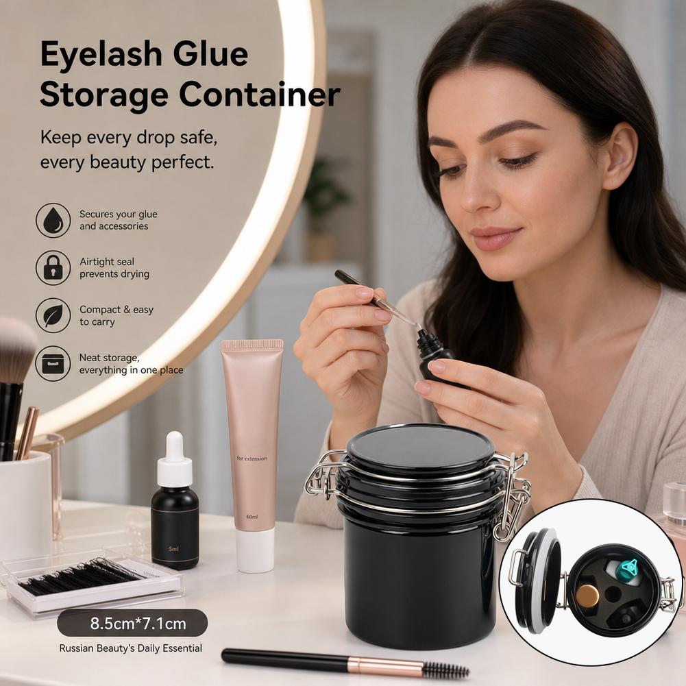 まつげグルー保存タンク 密閉容器 活性炭防湿 まつげエクステ - Eyelash Extension Double Lash のレビューと価格
