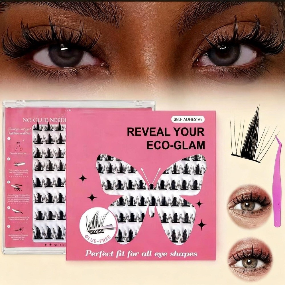 自然な見た目DIYまつげエクステキット ふわふわ 接着剤不要 - Eyelash Extension Adhesive のレビューと価格