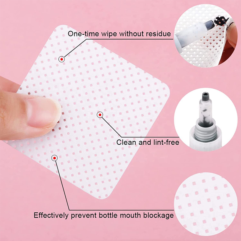 300枚入り使い捨て糸くずの出ないネイルワイプ、不織布ネイル - Eyelash Extension Adhesive のレビューと価格
